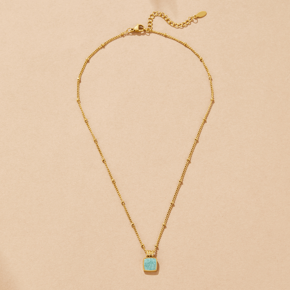 Lucia Vert Collier avec pendentif