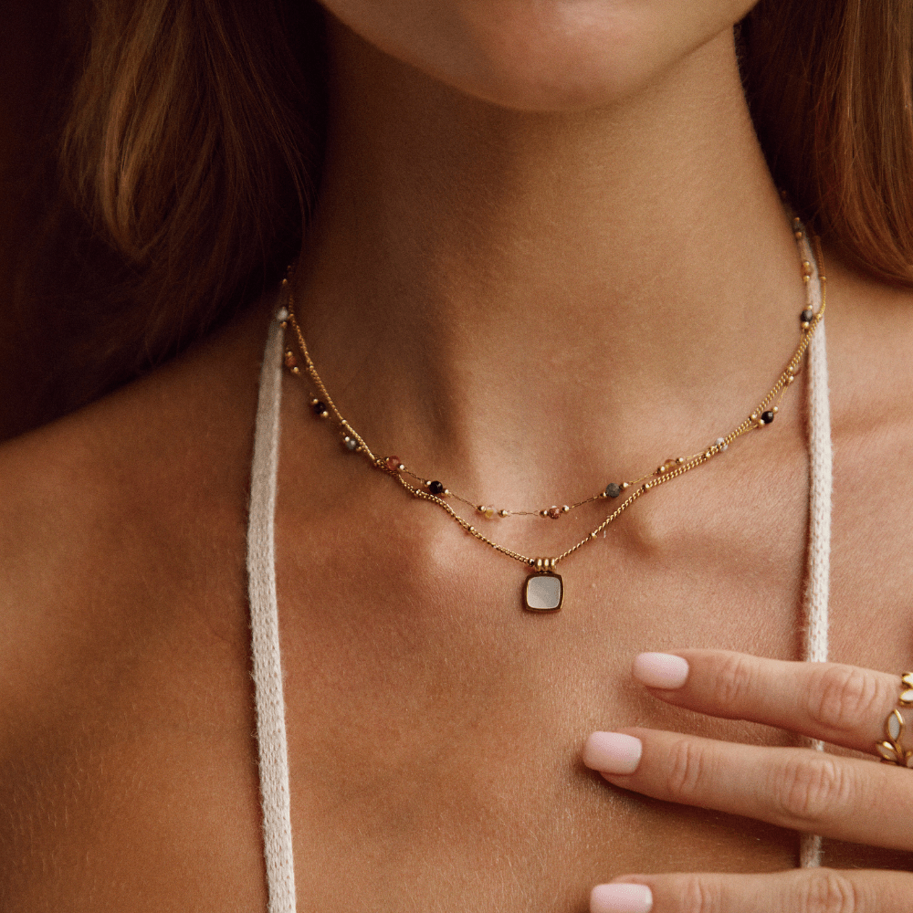 Collier pendentif coquillage blanc Lucia