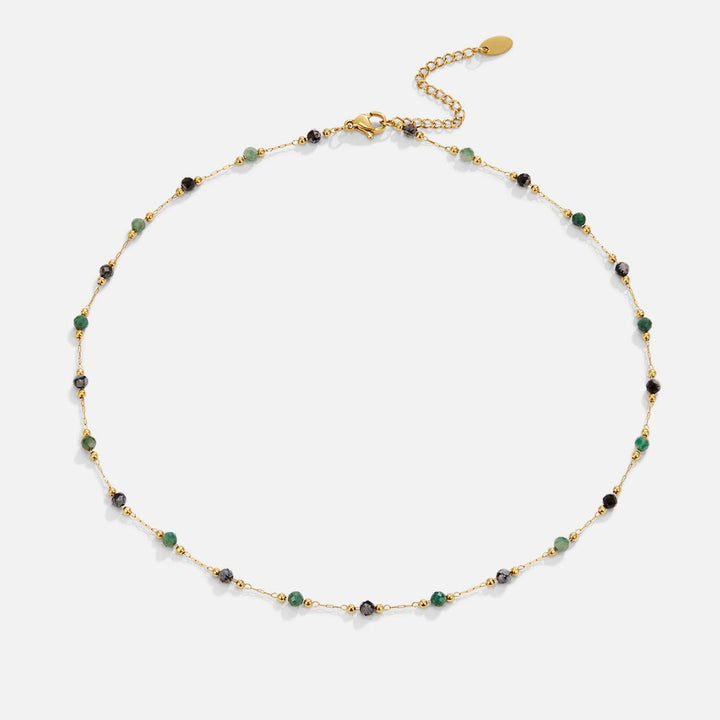 Lulu lesný collier en pierres s perlami