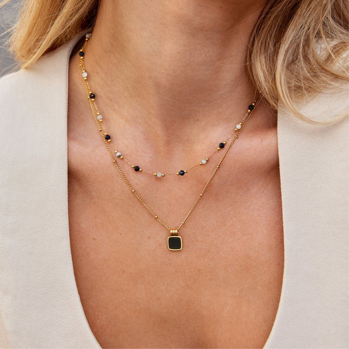 Collier en pierres perlées Lulu Midnight