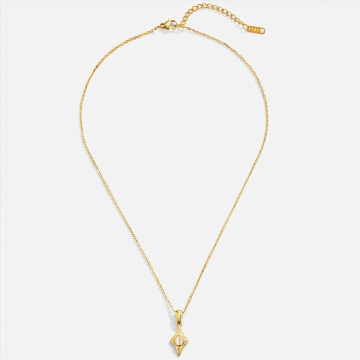 Luna Blanc opálový Collier doré