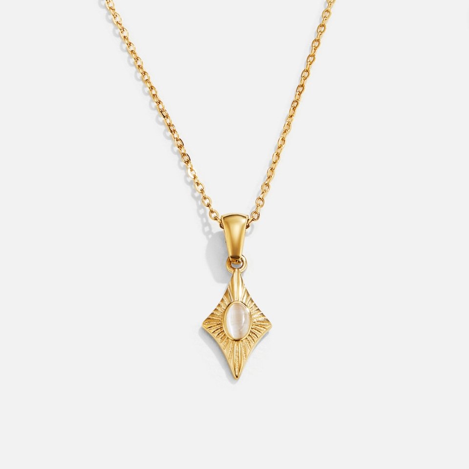 Luna Blanc opálový Collier doré
