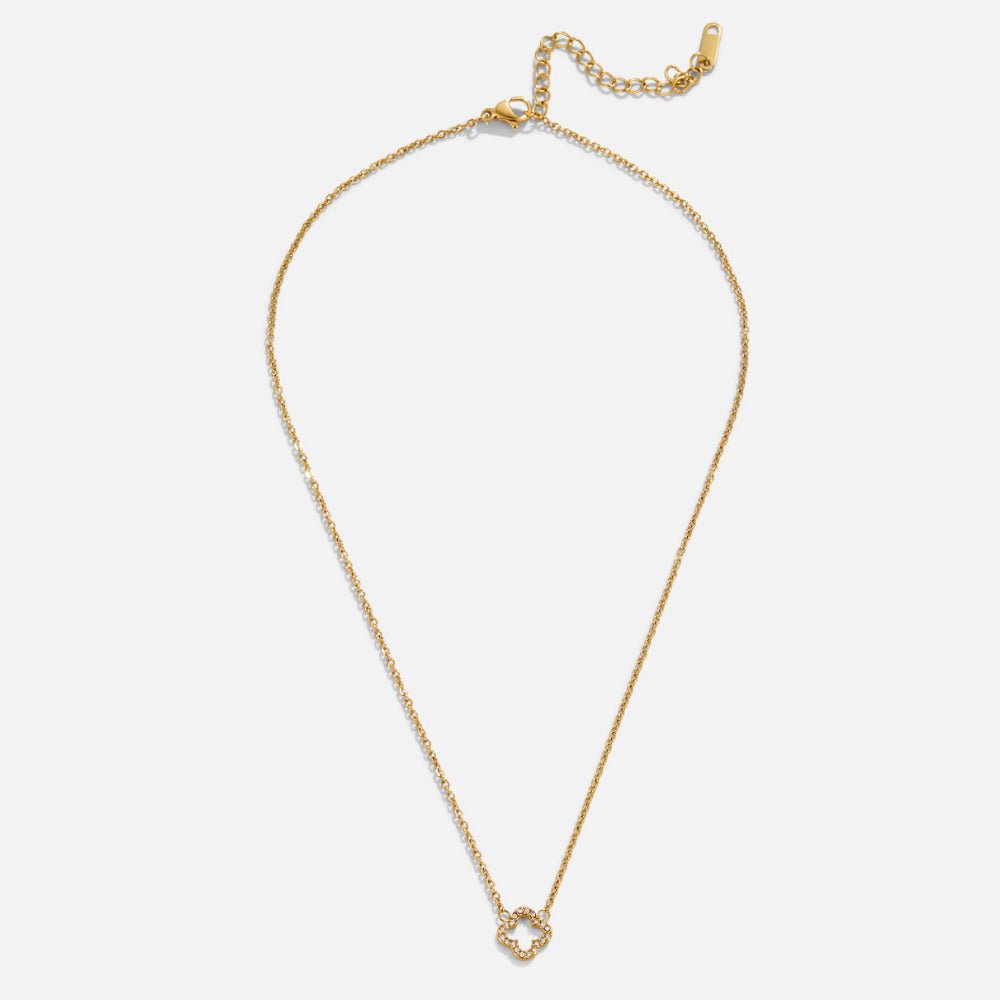 Luxusný Kryštálový Štvorlístkový collier