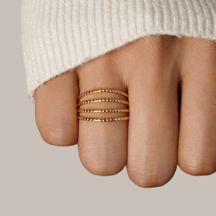 Bague Madison 18K texturée