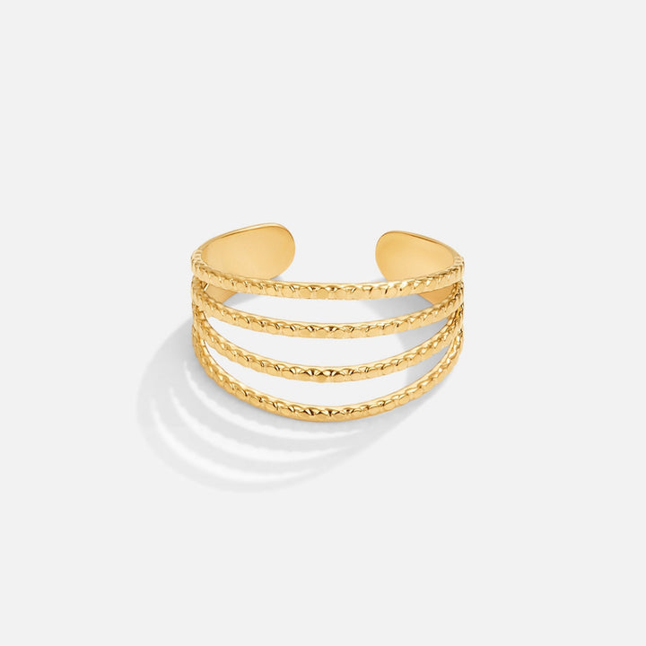Bague Madison 18K texturée