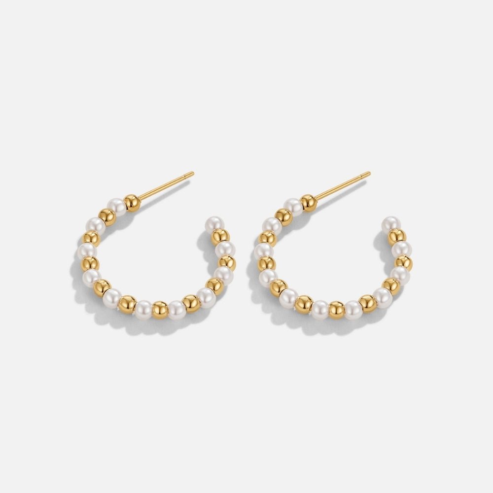 Boucles d’oreilles Maia dorées avec perles
