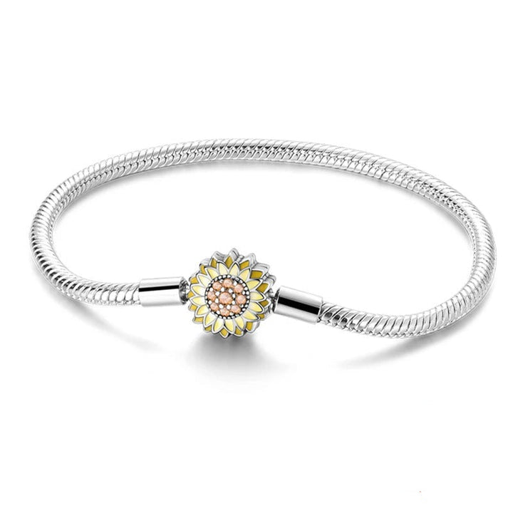 Bracelet avec Charm Tournesol Jaune