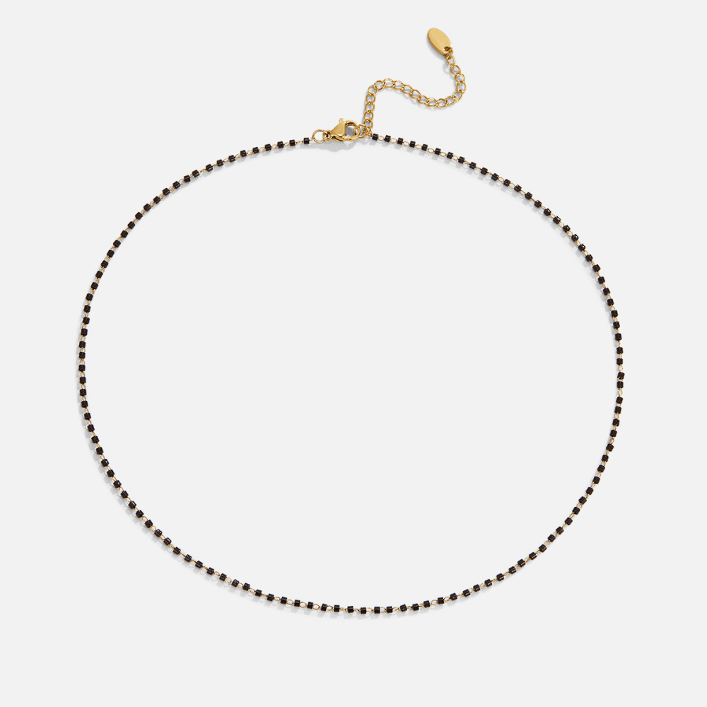 Collier z čiernych perál Maisie