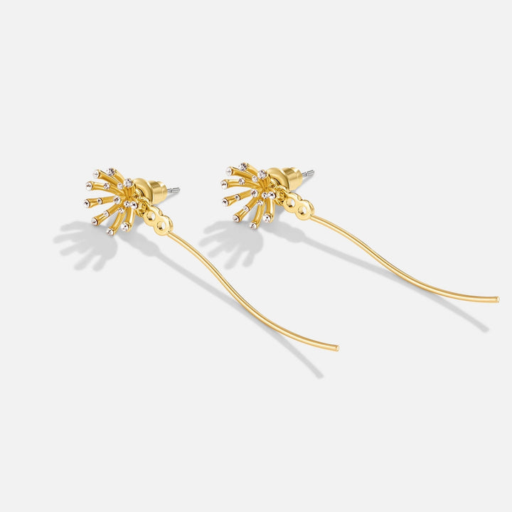 Boucles d’oreilles dorées 18K Dandelion Faites un vœu