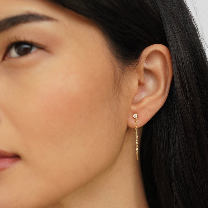Boucles d’oreilles Mara à chaîne en cristal