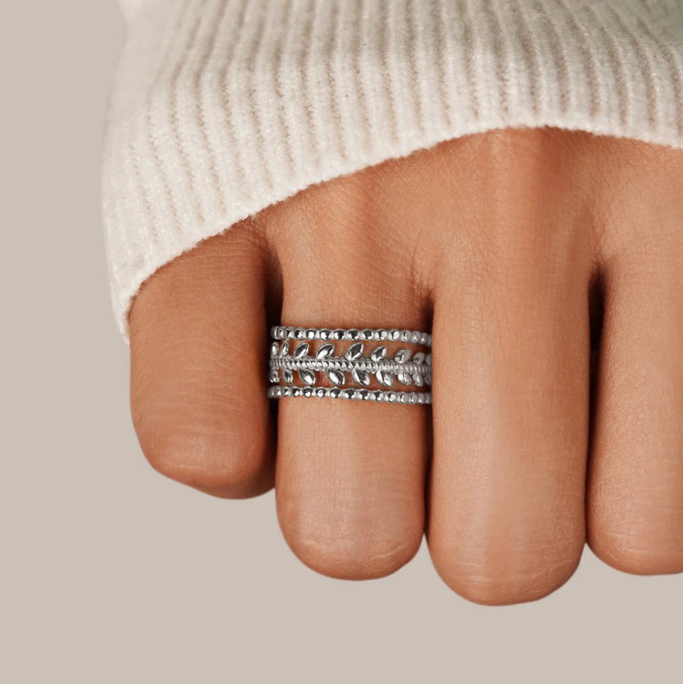 Bague Marissa texturée Nerezovej Ocele