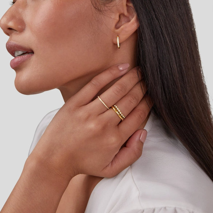 Bague Marissa blanche cristal texturée