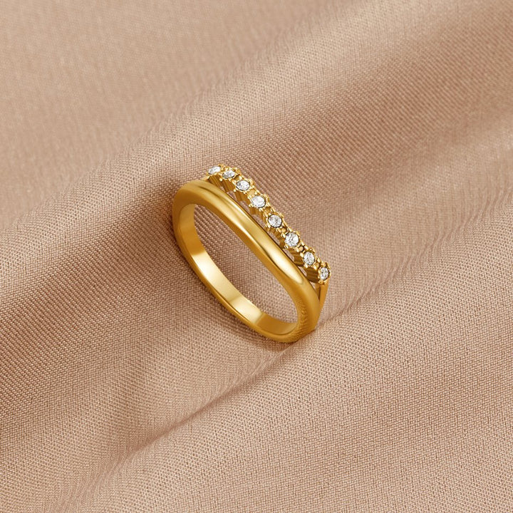 Bague Marissa blanche cristal texturée