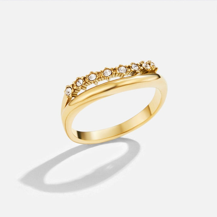 Bague Marissa blanche cristal texturée