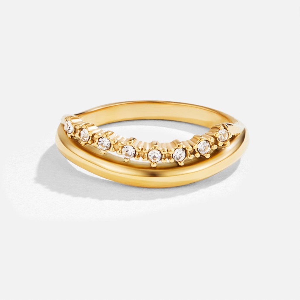 Bague Marissa blanche cristal texturée