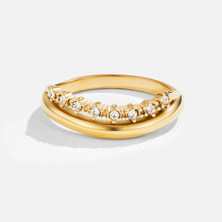 Bague Marissa blanche cristal texturée