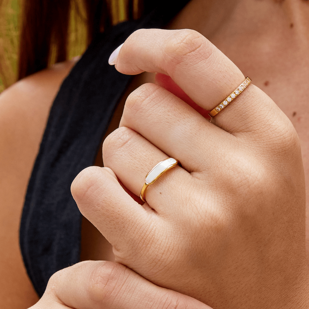 Bague Maya perles blanche