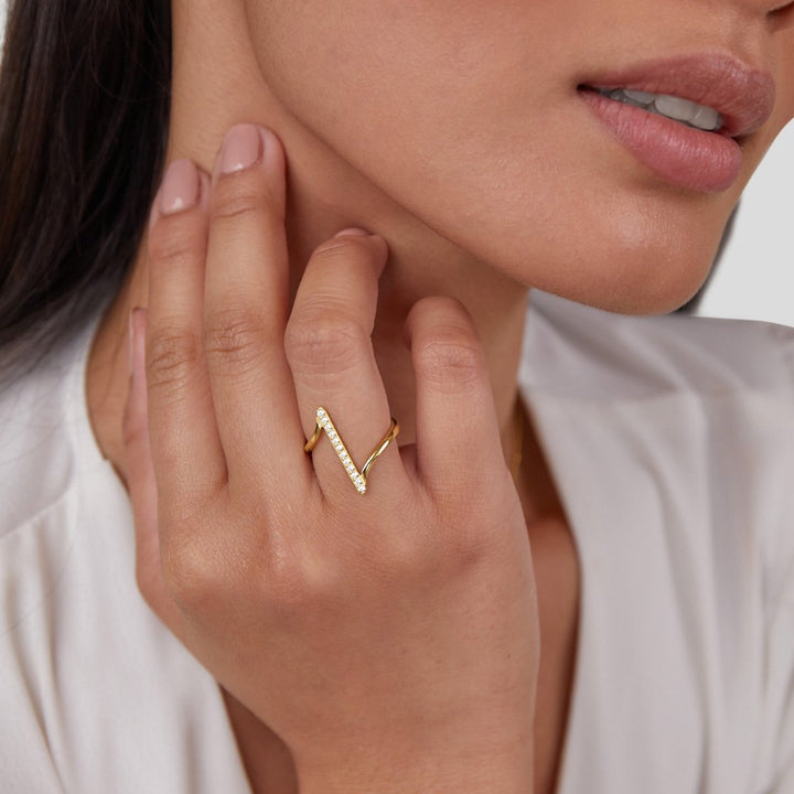 Bague Mila torsadée dorée