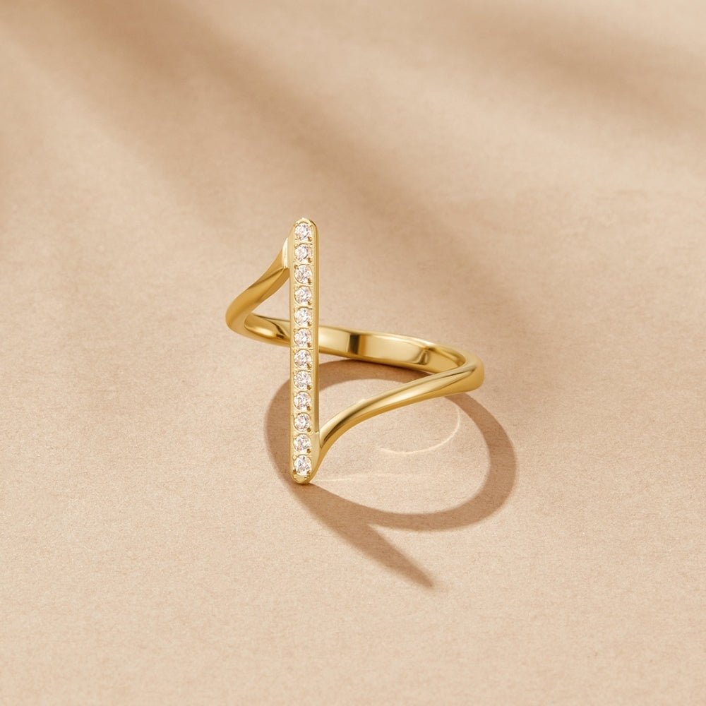 Bague Mila torsadée dorée