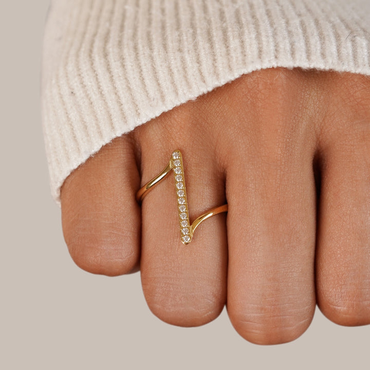 Bague Mila torsadée dorée