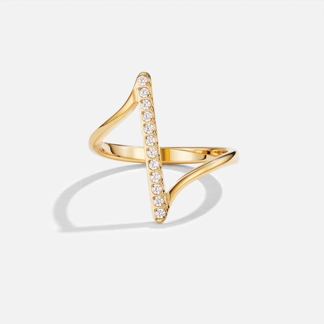 Bague Mila torsadée dorée