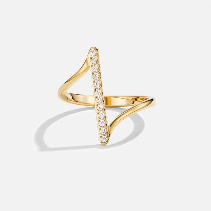 Bague Mila torsadée dorée