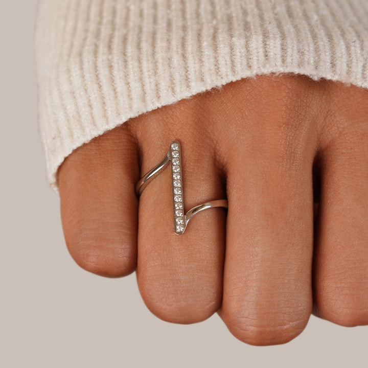 Bague Mila torsadée argentée