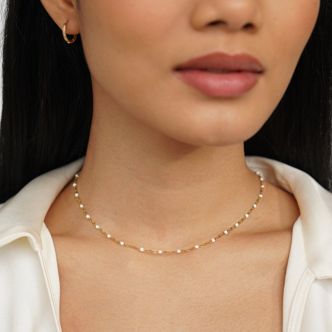 Mila Blanc Collier de perles
