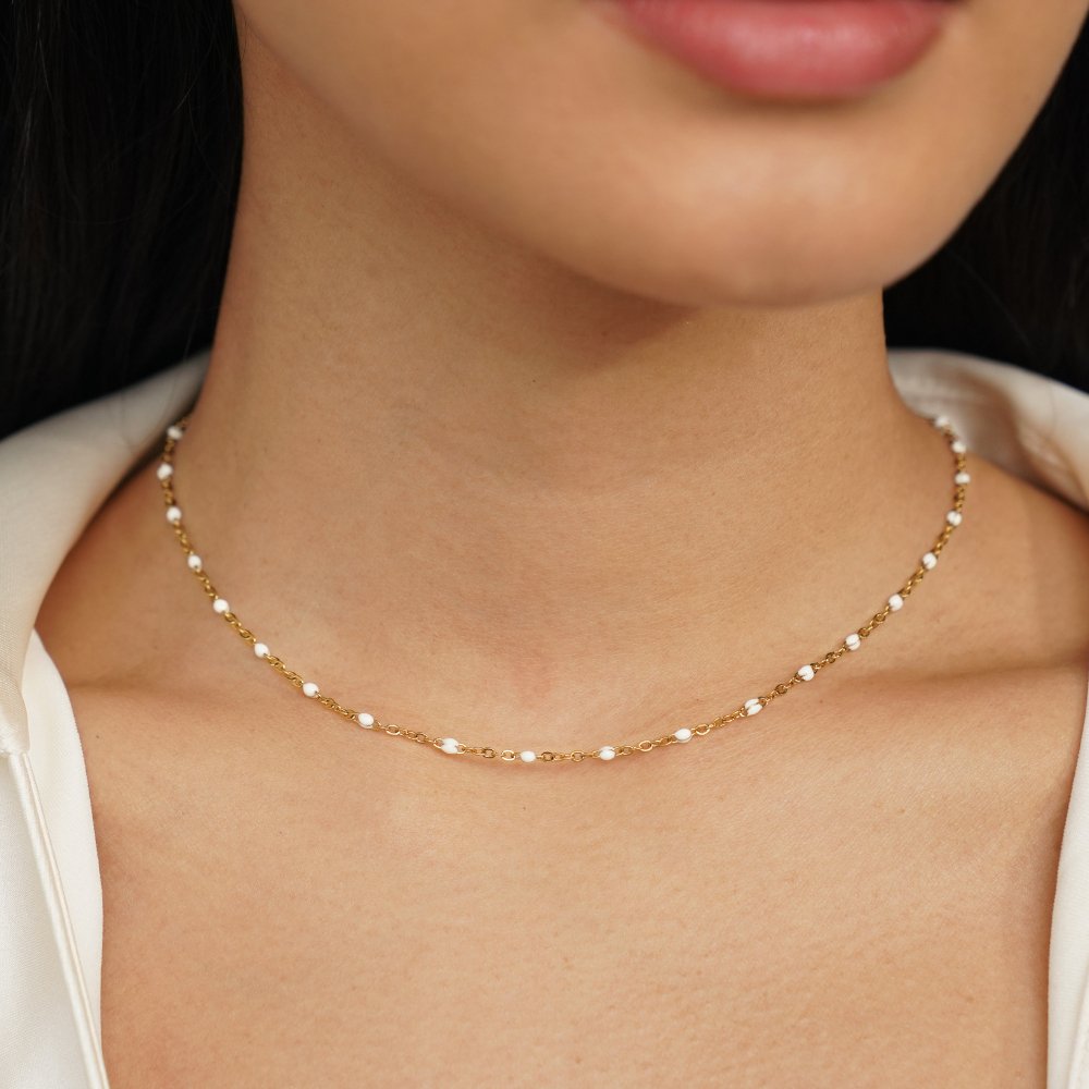 Mila Blanc Collier de perles