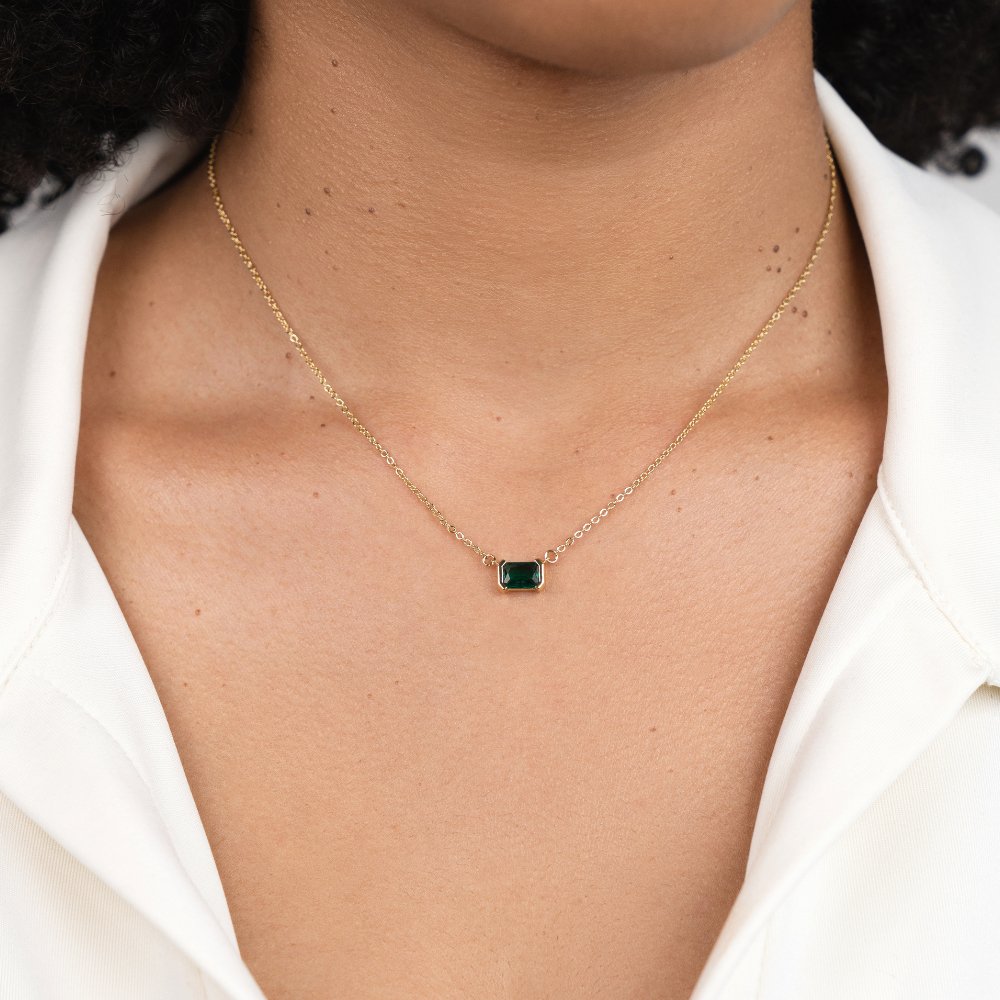 Monica Vert émeraude collier