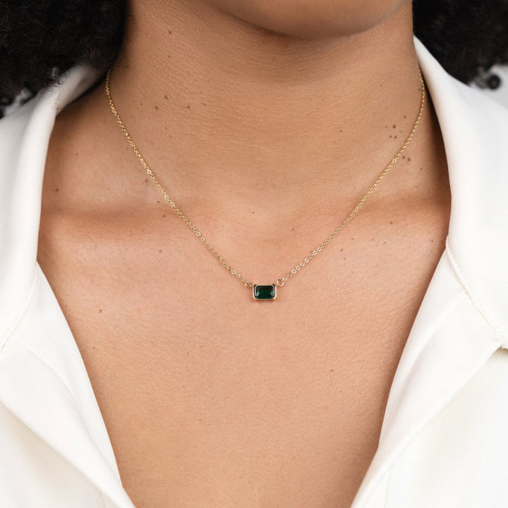 Monica Vert émeraude collier