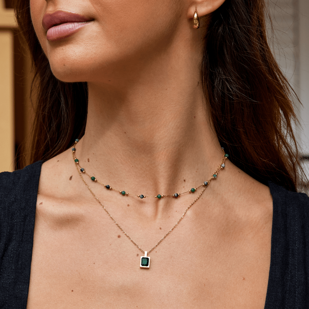 Mystický Vert kryštálový collier