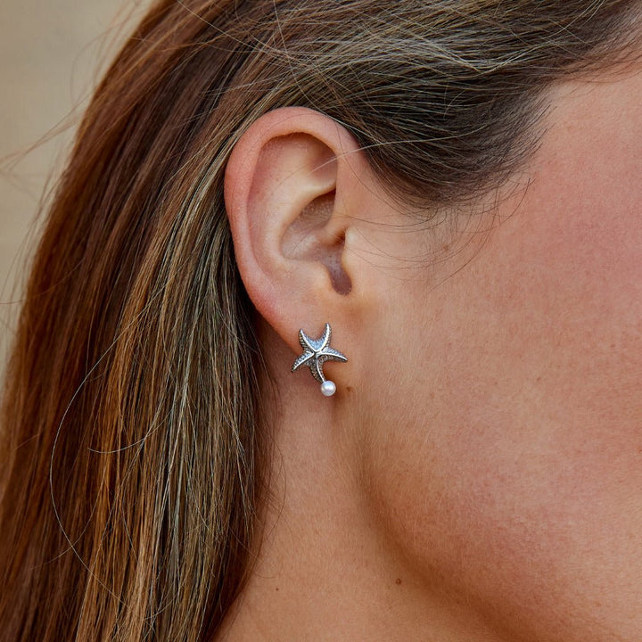 Boucles d’oreilles argentées Naia Coquillage & Étoile de mer