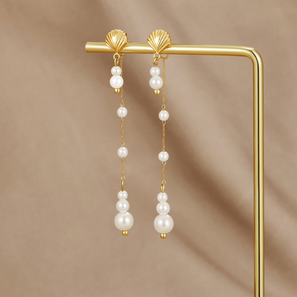 Boucles d’oreilles perles Neesa à pompons