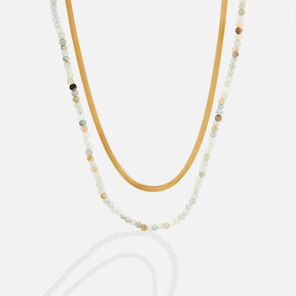 Neesa Collier multirang z en pierre perles
