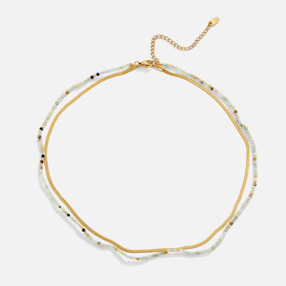 Neesa Collier multirang z en pierre perles