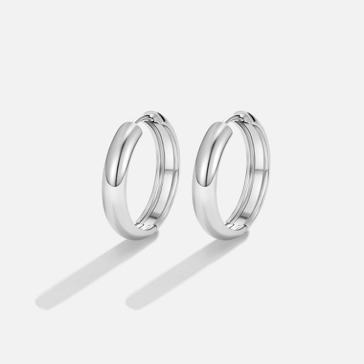Boucles d’oreilles argentées classiques Nona