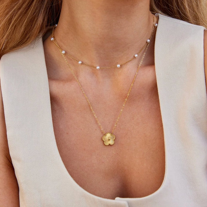 Nura Pearl collier plaqué or 18K