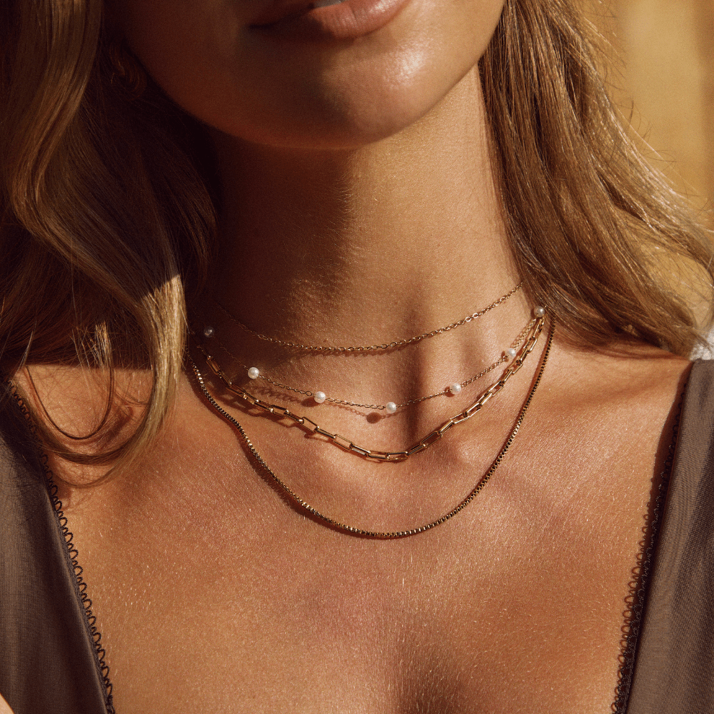 Nura Pearl collier plaqué or 18K