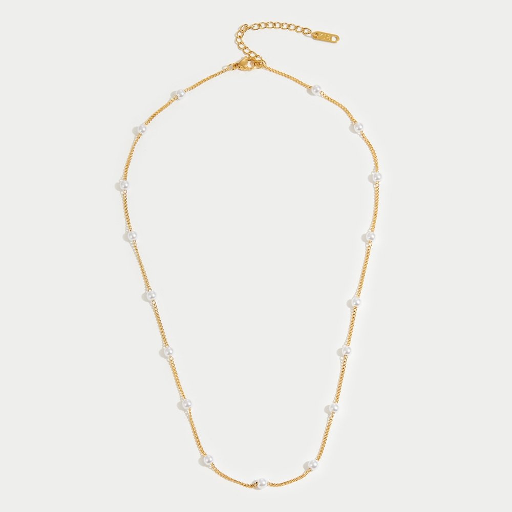 Nura Pearl collier plaqué or 18K