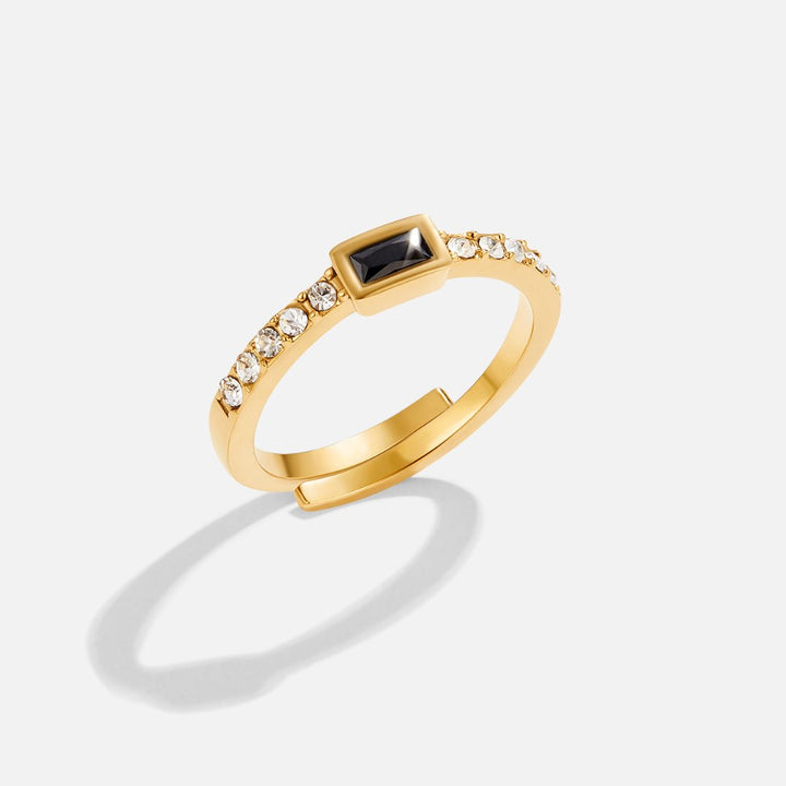 Bague Onyx noire cristal