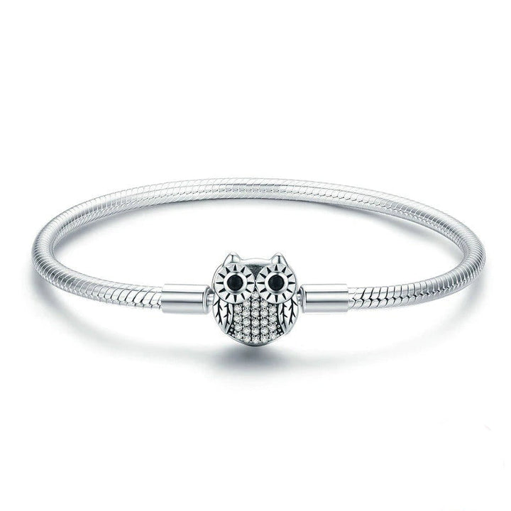 Bracelet Argenté avec Charm Hibou