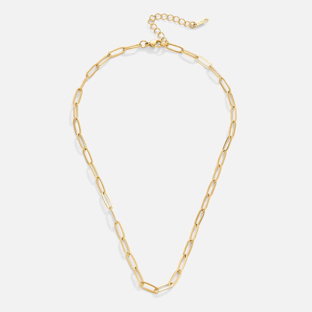 Collier chaîne trombone doré