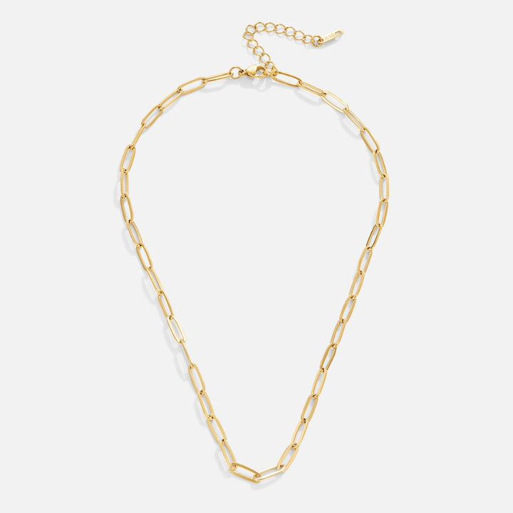 Collier chaîne trombone doré