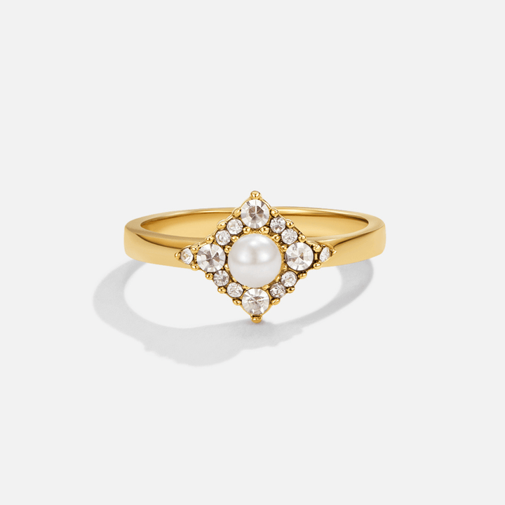 Bague perles et cristal éternité