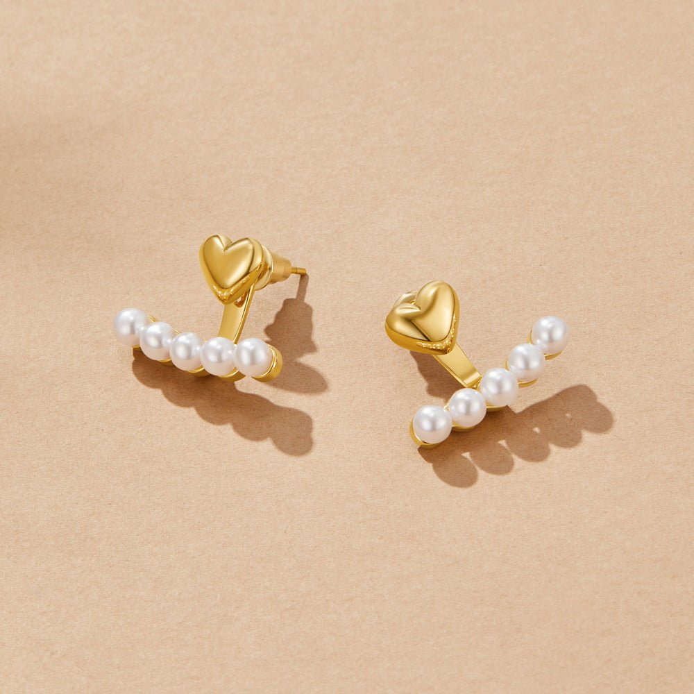 Boucles d’oreilles perle et cœur