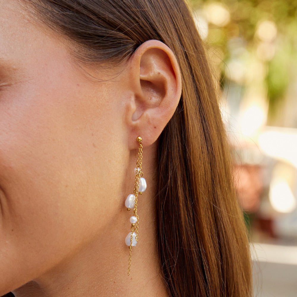 Boucles d’oreilles Penelope goutte perlée