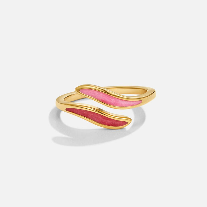Bague artisanale faite main rose