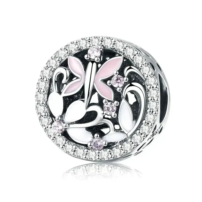 Charm Papillon rose - Maison Perle