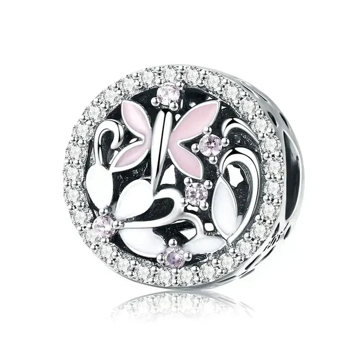 Charm Papillon rose - Maison Perle
